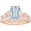 14K Rose Gold Secret Garden Diamond Ring (1/2 ct. tw.) with Winding Willow Diamond Ring (1/8 ct. tw.)