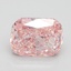 2.00 Ct. Fancy Vivid Pink Cushion Lab Grown Diamond