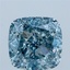 3.51 Ct. Fancy Intense Blue Cushion Lab Grown Diamond
