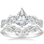 18K White Gold Three Stone Luxe Willow Diamond Ring (1/2 ct. tw.) with Veranda Diamond Ring
