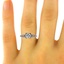 The Clara Ring, smalltop view on a hand