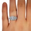 The Corinna Ring, smallzoomed in top view on a hand
