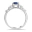 Geometric Baguette Sapphire and Diamond Ring, smallside view