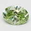 1.50 Ct. Fancy Vivid  Green Oval Lab Grown Diamond