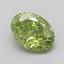 1.00 Ct. Fancy Vivid  Green Oval Lab Grown Diamond