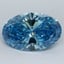 4.06 Ct. Fancy Vivid Malibu Blue Oval Lab Grown Diamond
