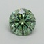 0.68 Ct. Fancy Vivid Green Round Lab Grown Diamond