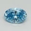 3.17 Ct. Fancy Vivid Blue Oval Lab Grown Diamond