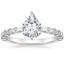 18K White Gold Avery Diamond Ring, smalltop view