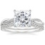 18KW Moissanite Petite Twisted Vine Contoured Diamond Bridal Set (1/3 ct. tw.), smalltop view