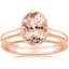 14KR Morganite Luna Bridal Set, smalltop view