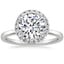 Platinum Vienna Halo Diamond Ring, smalltop view