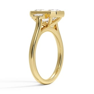 Custom Bezel Three Stone Ring