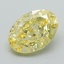2.00 Ct. Fancy Intense Yellow Oval Lab Grown Diamond