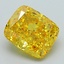 2.14 Ct. Fancy Vivid Yellow Cushion Lab Grown Diamond