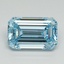 1.05 Ct. Fancy Intense Blue Emerald Lab Grown Diamond
