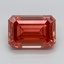 4.19 Ct. Fancy Vivid Orangy Pink Emerald Lab Grown Diamond