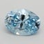 0.32 Ct. Fancy Vivid  Blue Oval Lab Grown Diamond