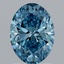 1.78 Ct. Fancy Vivid Blue Oval Lab Grown Diamond