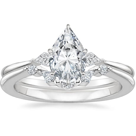 18K White Gold Cometa Diamond Bridal Set