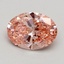 1.00 Ct. Fancy Intense Pink Oval Lab Grown Diamond