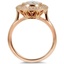 Vintage Inspired Rose Cut Halo Diamond Ring, smallside view