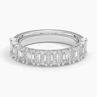 Naya Half Coverage Lab Diamond Ring (7/8 ct. tw.) in 18K White Gold