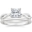 Platinum Ayla Diamond Ring with Petite Comfort Fit Wedding Ring
