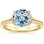 18K Yellow Gold Jade Trau Alure Solitaire Ring, smalltop view