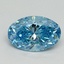 0.85 Ct. Fancy Vivid Blue Oval Lab Grown Diamond
