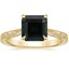 14K Yellow Gold Elsie Engraved Ring, smalltop view