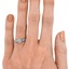 The Jodee Ring, smallzoomed in top view on a hand