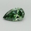 1.18 Ct. Fancy Vivid Green Pear Lab Grown Diamond