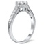 The Adriel Ring, smalltop view on a hand
