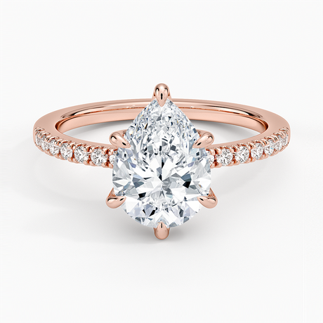 14K Rose Gold Bliss Six-Prong Diamond Ring (1/6 ct. tw.)