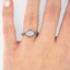 The Gloriana Ring, smalltop view on a hand