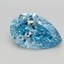 1.95 Ct. Fancy Vivid Blue Pear Lab Grown Diamond