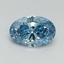 0.55 Ct. Fancy Vivid Blue Oval Lab Grown Diamond