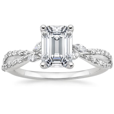 Platinum Luxe Willow Diamond Ring (1/4 ct. tw.) with Luxe Winding Willow Diamond Ring (1/4 ct. tw.)
