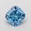 1.81 Ct. Fancy Vivid Blue Cushion Lab Grown Diamond