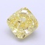2.13 Ct. Fancy Vivid  Yellow Cushion Lab Grown Diamond
