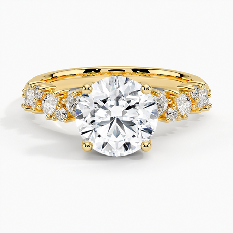 18K Yellow Gold Olivetta Diamond Ring