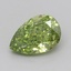 1.01 Ct. Fancy Vivid  Green Pear Lab Grown Diamond