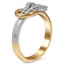 The Piera Ring, smallzoomed in top view on a hand