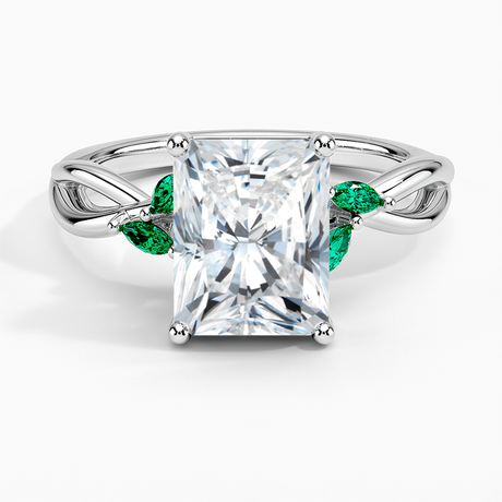 Engagement Ring With Emeralds