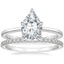 18K White Gold Petite Esme Solitaire Ring with Luxe Sia Diamond Open Ring (1/5 ct. tw.)