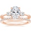 14K Rose Gold Selene Diamond Ring with Luxe Ballad Diamond Ring (1/4 ct. tw.)