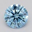 0.72 Ct. Fancy Vivid  Blue Round Lab Grown Diamond