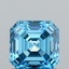 1.01 Ct. Fancy Vivid Blue Asscher Lab Grown Diamond