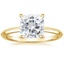 18K Yellow Gold Hazel Solitaire Ring, smalltop view